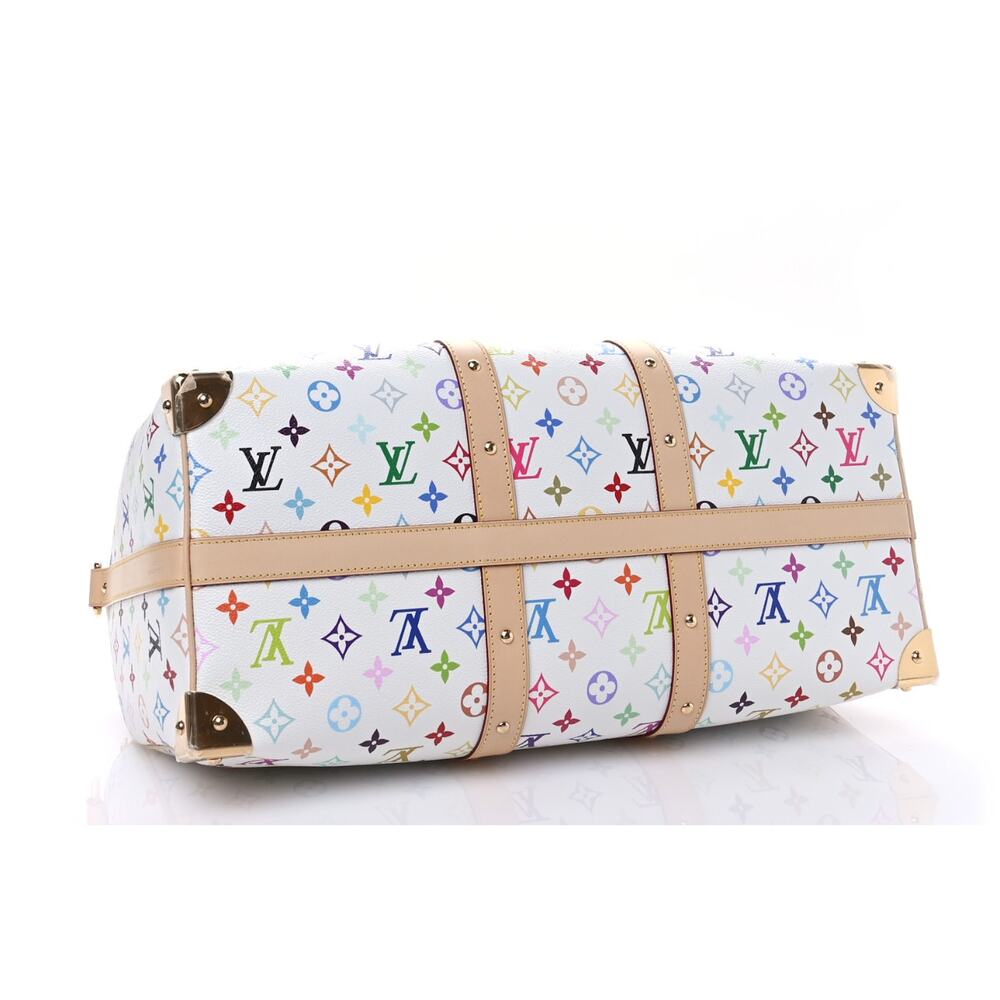 Louis Vuitton Multicolor Keepall Murakami LV X TM Monogram Bandouliere 45 White - Picture 5 of 11